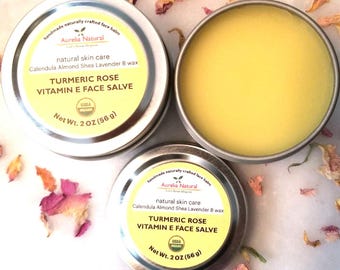 Kurkuma + Rose Gesichtsbalsam, Haut Feuchtigkeitscreme, sogar Teint Hilfe Trockenheit