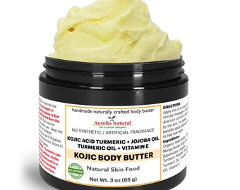 Kojic + Turmeric Moisturizer | Whipped Skin Butter Underarms Body   All Natural plant based Made in USA