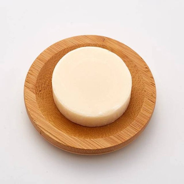 Round Bamboo Natural Wood Soap Dish Holder | Small Cute Eco friendly