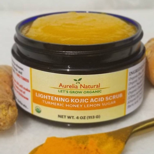 Kojic Acid Lightening Turmeric Scrub Natural Exfoliant Etsy