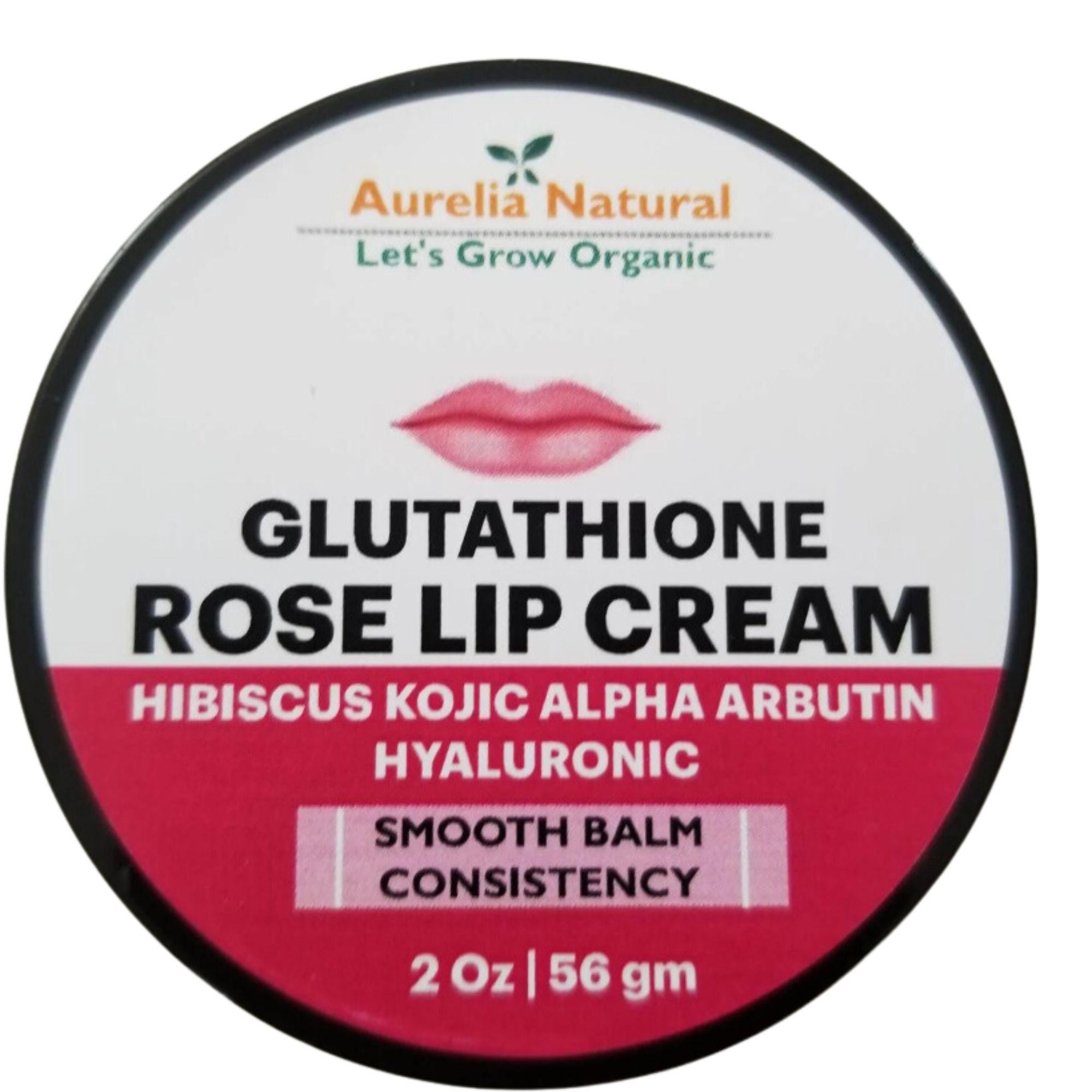 Glutathione Kojic Lip Cream | Alpha Arbutin Hibiscus | Hyaluronic Acid |  Handmade Small Batch