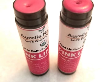 Organic Pink Lip Balm: Cocoa Mango Butter, Bulgarian Lavender