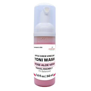 Intimate Yoni Wash Travel Size 50 ml - Pack of 2 | Rose Aloe Vera Apple Cider Vinegar