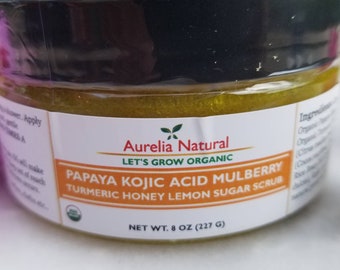 PAPAYA KOJIC Mulberry Turmeric Scrub | Vitamin C, All Natural Handmade