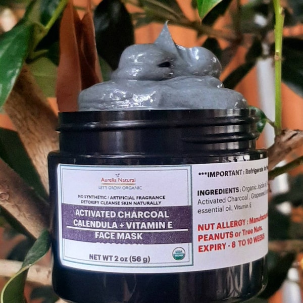 Organic Activated Charcoal Face Mask | Cleansing Mask  | Oily skin