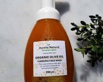 Organic Turmeric Face Wash: Olive Oil Cleanser (250 ml)