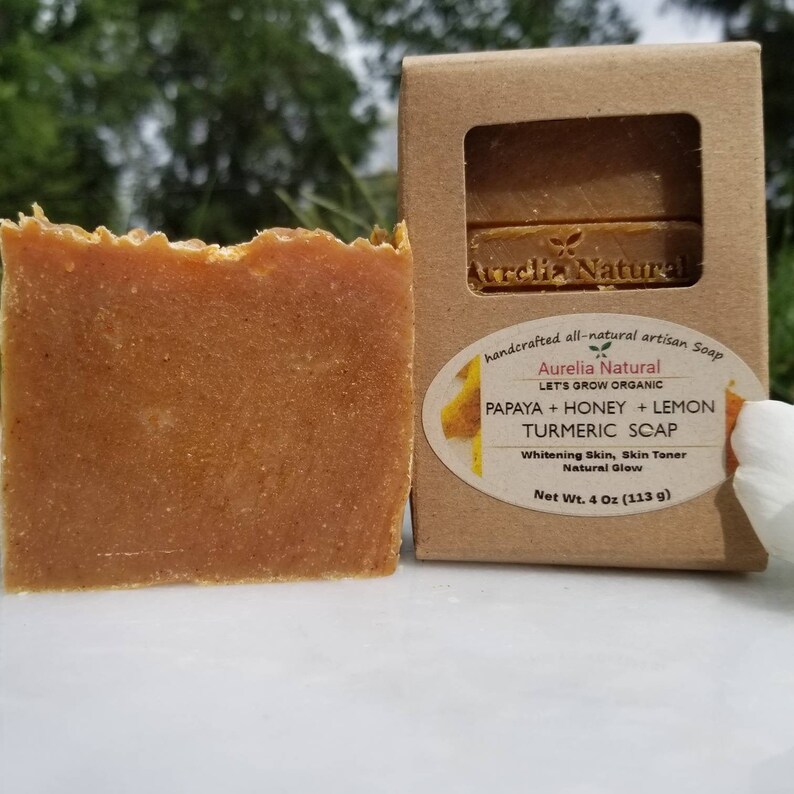 Turmeric Papaya Honey Lemon Soap Ripe Papaya Soap Skin Etsy