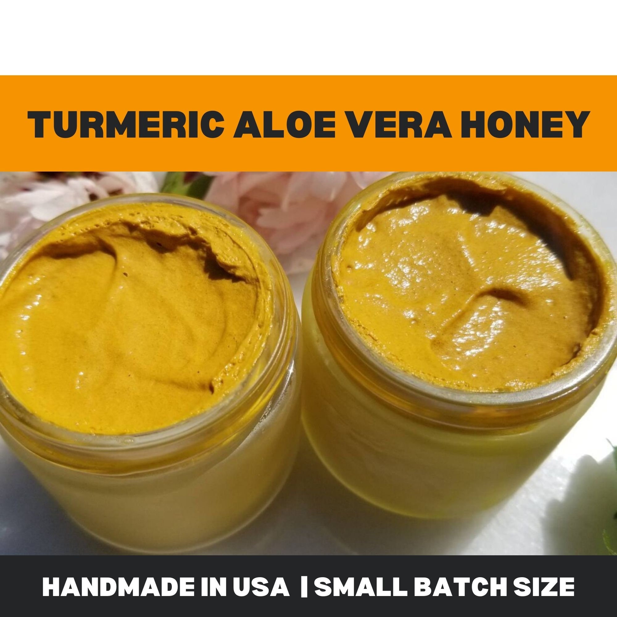 Handgefertigte Kurkuma Gesichtsmaske: Aloe Vera & Honig, natürliche Gesichtspflege