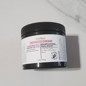 Intimate Cream | Glutathione Kojic Acid Alpha Arbutin Niacinamide |  Underarms Bikini | Handmade Small Batch