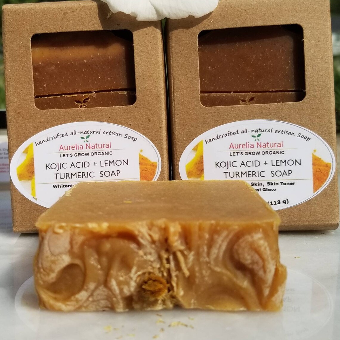 KOJIC LEMON TURMERIC Whitening Brightening Soap Face and Body Etsy
