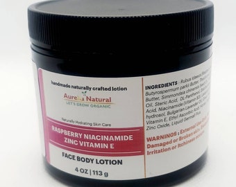 Zinc Raspberry Niacinamide Lotion | Niacinamide Raspberry seed Oil Zinc Sunscreen | Natural Handmade