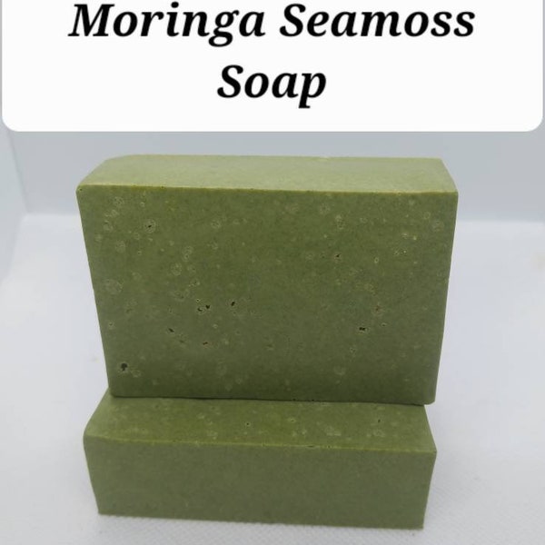 Jabón de Moringa Seamoss, rostro y cuerpo, controla los brotes, mejora el cutis todo tipo de piel