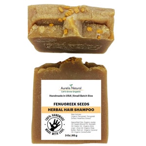 Organic Fenugreek Shampoo Bar | Healthy Hair Natural Handmade Good Lather