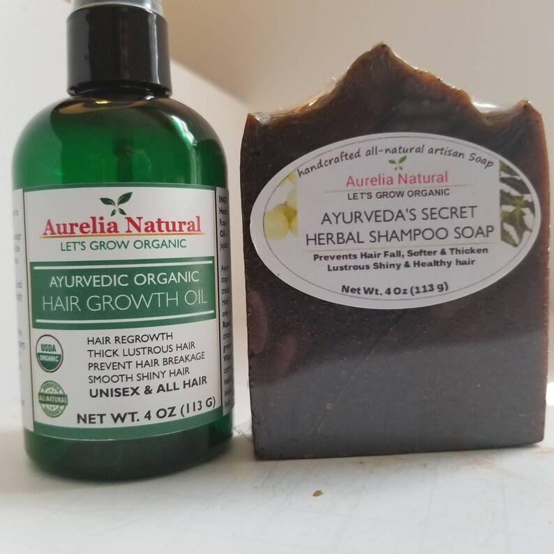Ayurveda Hair Growth Pack Herbs Infused Hair Oil 2 oz | Etsy