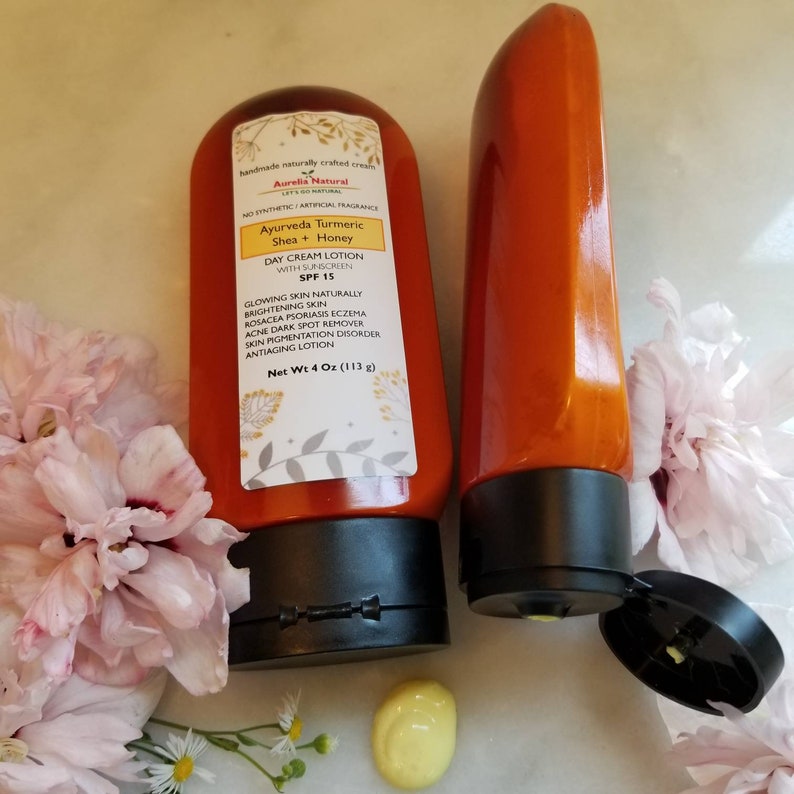 Turmeric Honey Facial Day Lotion SPF 15 Skin Brightening Etsy