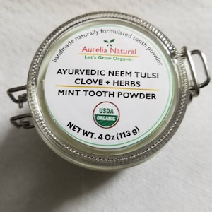 Ayurvedisches Neem Holy Basil Mint Zahnpulver | Zero Waste | Hauch Pfefferminze