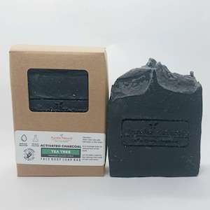 Geactiveerde Houtskool Tea Tree Zeep | Face Body Cleansing Soap Ontgift Mild Exfoliate verwijdert dode huidcellen