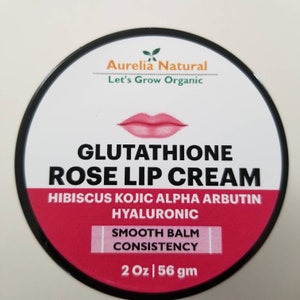 Glutathione Kojic Lip Cream Alpha Arbutin Hibiscus Hyaluronic Acid Handmade Small Batch image 4