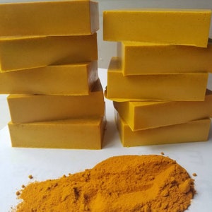 Turmeric Rosehip Lemon Soap: Kojic Acid, Vitamin C for Oily Skin