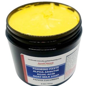 Turmeric Foamy Soap Paste: Goat Milk, Kojic Acid, Alpha Arbutin