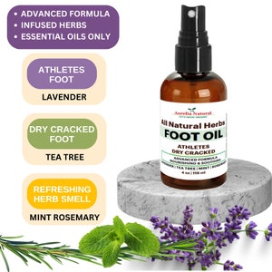 Olio per i piedi completamente naturale: sollievo dal piede d&#39;atleta e dai talloni secchi e screpolati