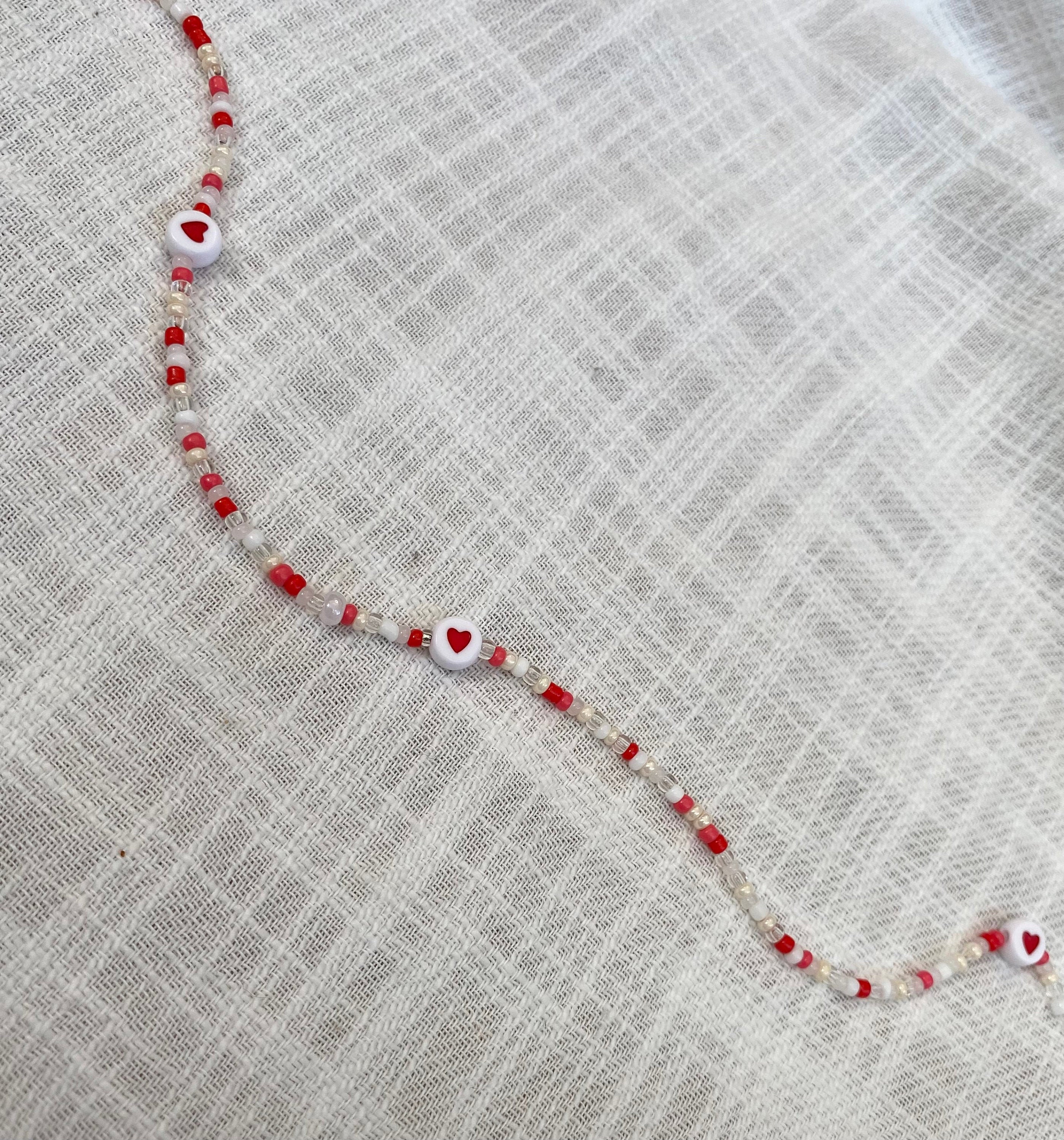 Beaded necklace heart necklace aesthetic trendy jewelry Etsy