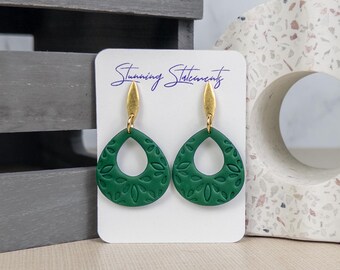 Emma Textured Polymer Clay Earrings