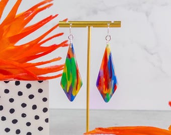 Pride Month Journee Dangle Boho Polymer Clay Earrings