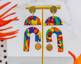 Pride Month Alyssa Dangle Boho Polymer Clay Earrings