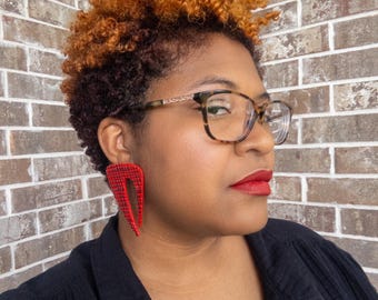 Haven Black History Month Juneteenth Statement Stud Boho Polymer Clay Earrings