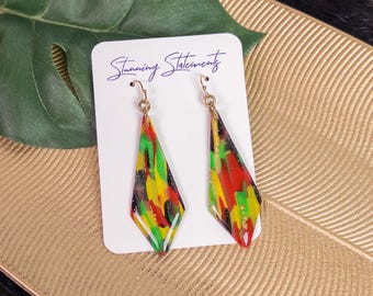 Journee Black History Month Juneteenth Dangle Boho Polymer Clay Earrings
