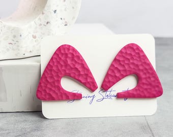 Lyric Large Oversized Stud Polymer Clay Earrings