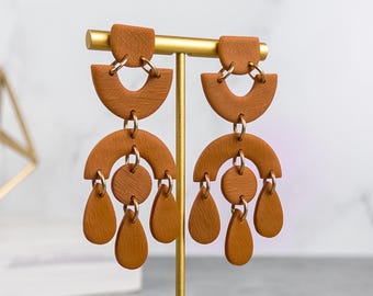 Monroe Lightweight Clay Statement Dangle Earrings