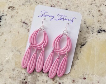 Custom Bridesmaid Alona Lightweight Clay Statement Dangle Earrings