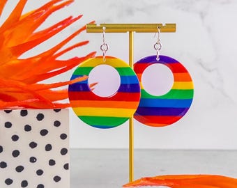 Pride Month Simone Dangle Boho Polymer Clay Earrings