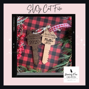 Digital File For First Christmas In Our New Home I SVG File I Glowforge Ornament File I Key Cut Out I Our First Christmas I New Home