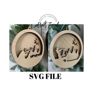 Duck Hunting SVG File Ornament I Female and Male Hunter File I Personalized Hunters Ornament I Christmas 2020 Ornament I Glowforge Cut File