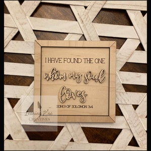 Bible Verse Mini Signs, Framed, Song Of Solomon, Prayer, I Have Found The One Whom My Soul Loves, Valentines Day, The Lord, Catholic