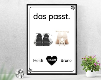 Hochzeit Gastgeschenk mit Namen | Hochzeitsgeschenk personalisiert | Hochzeit Poster / Bild | personalisierte Geschenkidee zur Hochzeit