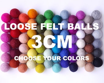 Wool Balls, Wool Felt Balls, Wool Pom Poms, Felt Pom Poms, Felt Wool Balls, DIY Garland, Wool Felt Pom Pom, Felted Pom Pom, Felt Balls