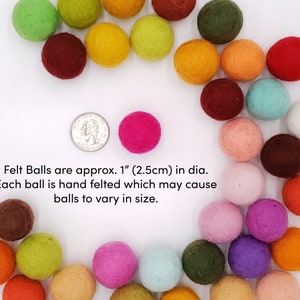 Felt Balls, Loose Felt Balls, Pom Pom Balls, Wholesale, Bulk Felt Balls, Mix and Match, Felt Pom Poms, Felt Wool Balls, DIY Crafts image 2