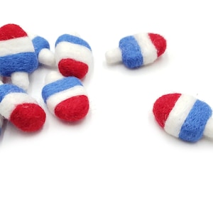 Felt Popsicle, Felt Rocket Pops, Mini Rocket Pops, 4th of July DIY Decor, Fourth of July, July 4th, Red White and Blue, Patriotic