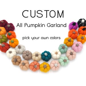 Felt Pumpkin Garland: Custom Color Fall Decor