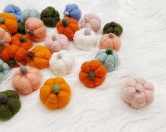 Felt Pumpkin Bundle, Choose Your Colors, Fall Decor, Thanksgiving Decorations, Wool Pumpkins, Tiered Tray Decor, Bowl Fillers, Autumn Decor