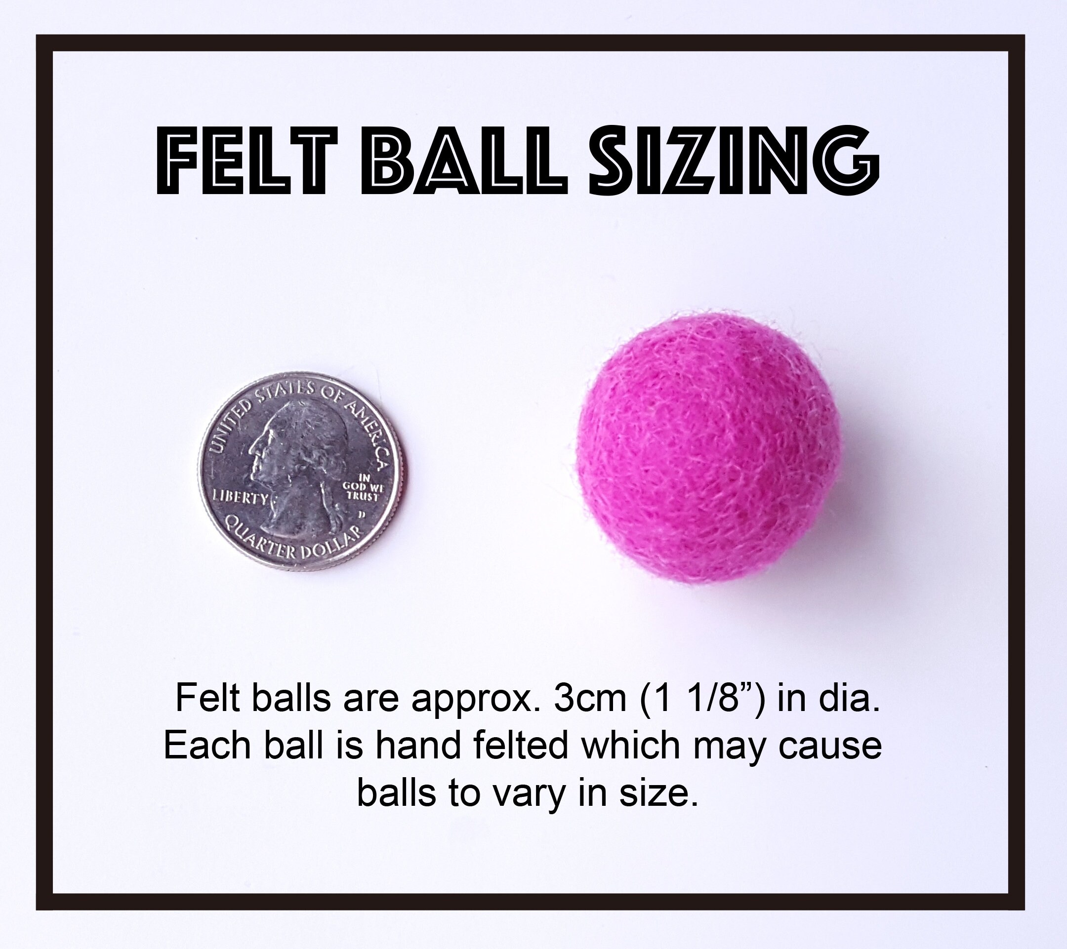 3 CM Felt Balls in Bulk - Felt Balls Garland - Felt Balls Rug – feltandwool