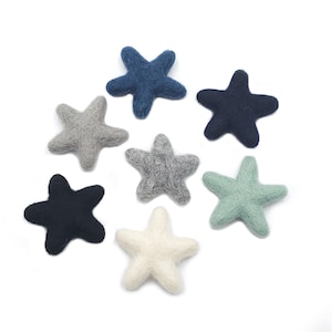 Felt Stars, Wool Felt Stars, Nursery Decor, Boy Room Decor, Loose Felt Stars, DIY Crafts, Mix and Match