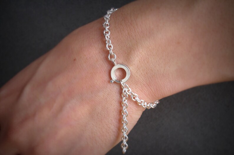 made to order in London. solid silver bracelet womens bracelet Textured Silver Bracelet: sand cast removable charm bracelet