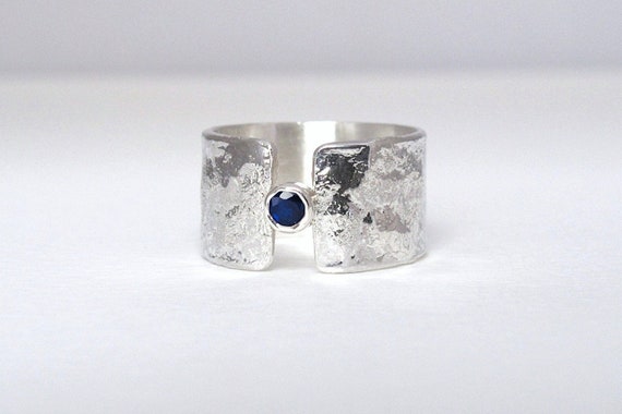 Handmade Blue Sapphire Ring: Sustainably and Ethically Made - Etsy
