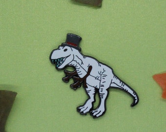T-Rex Snowman Enamel Pin