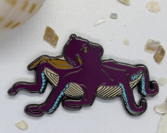 Coconut Octopus Hard Enamel Pin